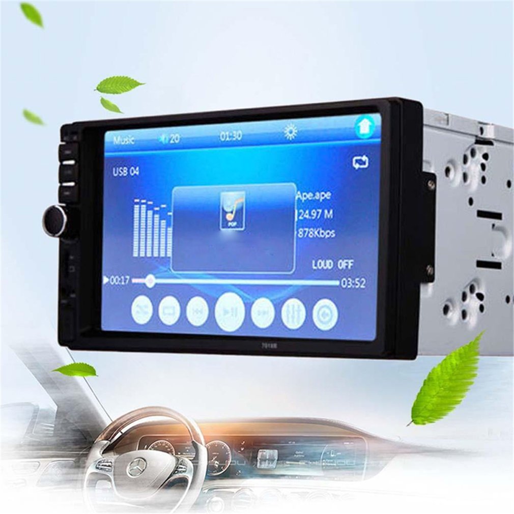 Mp5 bildisplay bil dobbel spindel  mp4 kort multimediaspiller multimediaspiller 7 tommers  mp5 bildisplay