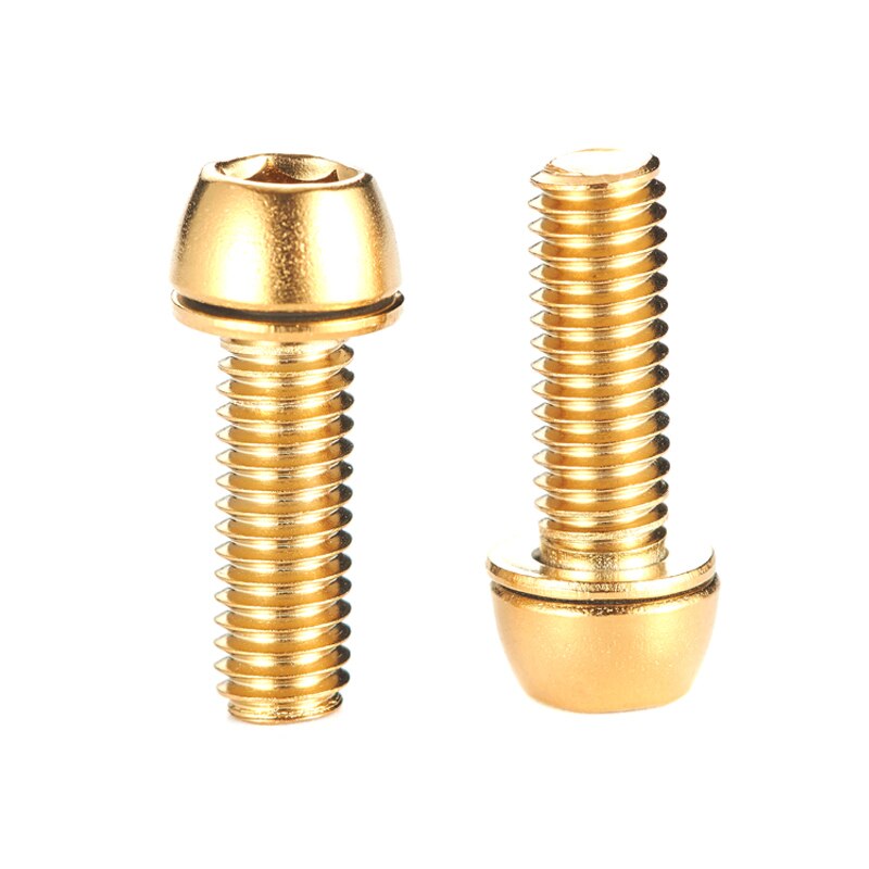 Zerone Vis de vélo T25 6pcs/Boîte Boulons en Alliage de Titane M5x10mm