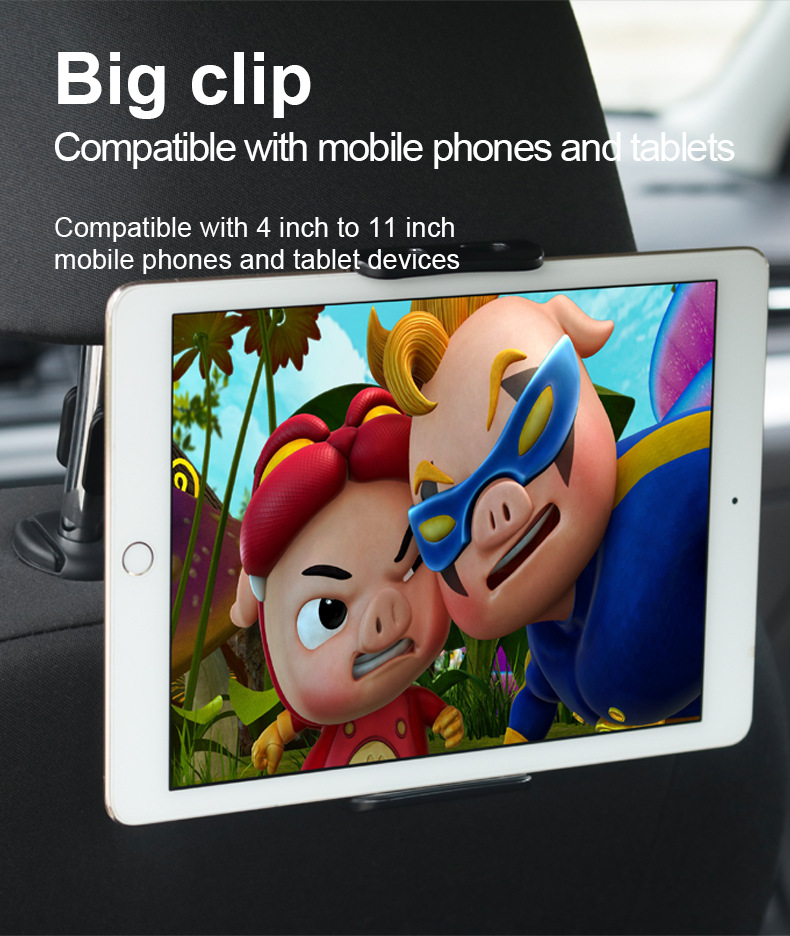 Auto Zurück Sitz Telefon Tablette PC Halfter Für iPhone Samsung iPad 360 Grad Drehung 4 &quot;-11&quot; Auto halterung Kopfstütze Halterung Stehen Styling