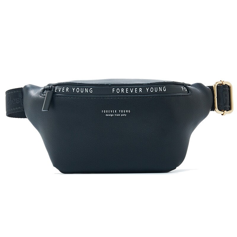 Femmes Streetwear Fanny Pack multi-fonction taille et poitrine sac dames hanche ceinture sac femme sac à bandoulière taille Pack dames pochette: Black