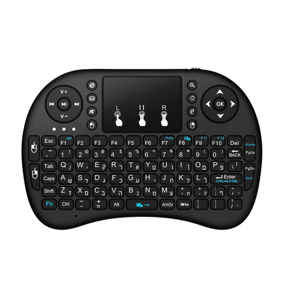 AVATTO English,Aarabic,Hebrew Original i8 Mini Gaming Keyboard With 2.4GHz Wireless TouchPad Air Mouse for Smart TV,Android Box
