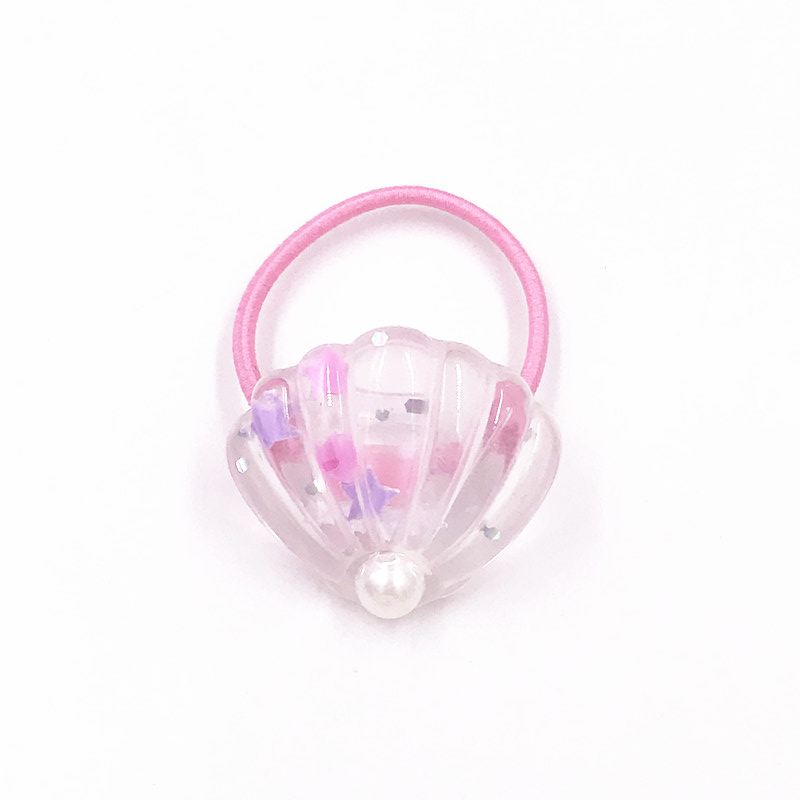 1 pièces scintillant coeur étoile de mer sirène queue bandeaux enfants élastiques bandes de cheveux enfants femmes bandes de caoutchouc filles cheveux corde: 8