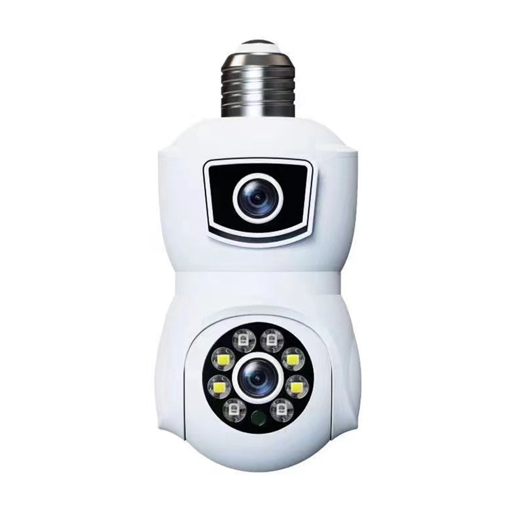 4K 8MP E27 Bulb WiFi Camera Dual Lens Dual Screen Auto Tracking Two Way Audio Color Night Vision Outdoor Security Camera: 1/3"