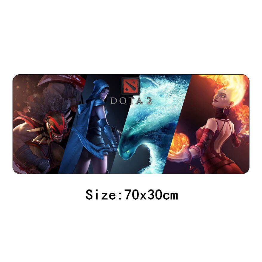 SIANCS de 70x30cm Dota 2 grandes alfombrilla de ratón de goma XL velocidad Gamer Gaming Mousepad ordenador portátil Lockedge de alfombrilla de ratón teclado Pad: model E