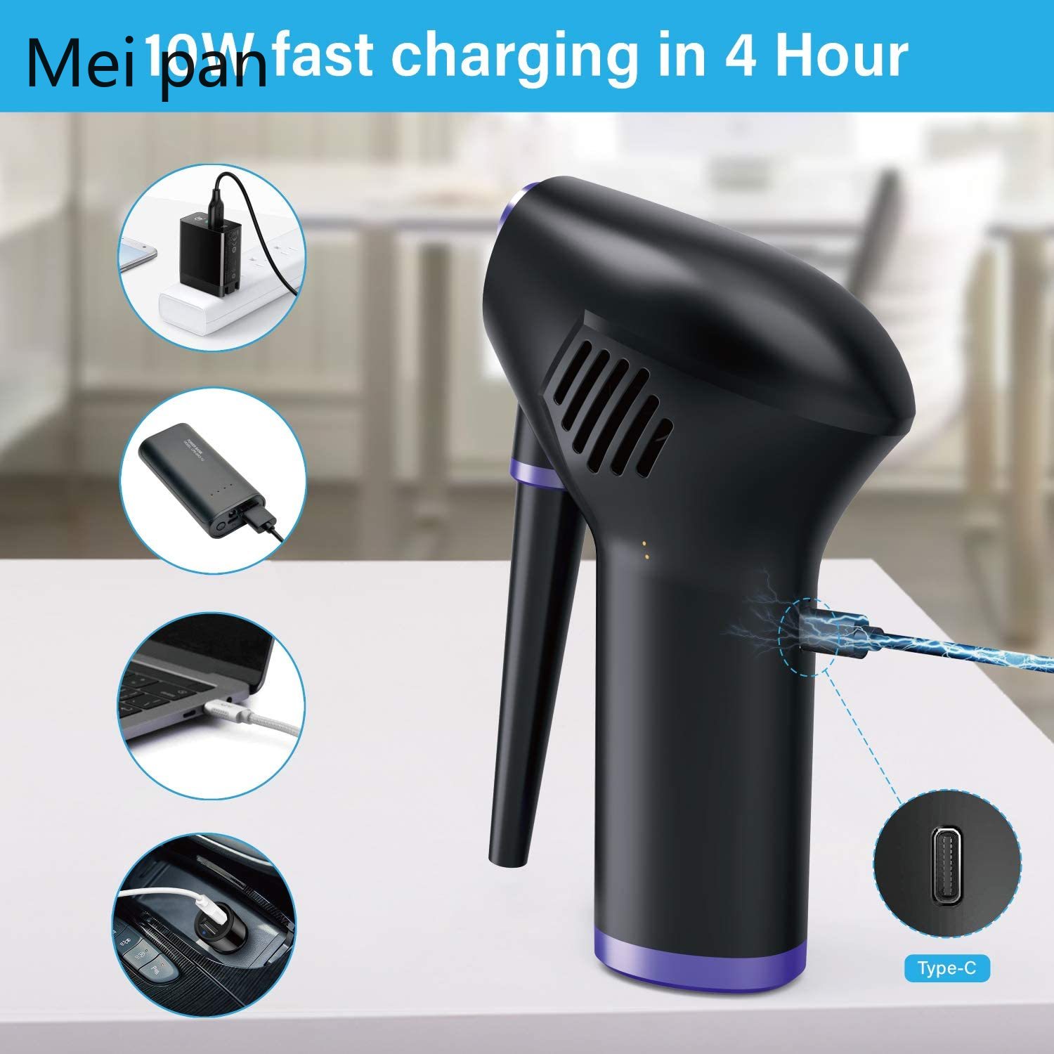 45000 RPM Wireless Air Duster Cleaner Blower Hand-Held Charging Cordless Dust Blower Tablet Laptop Computer Accessories