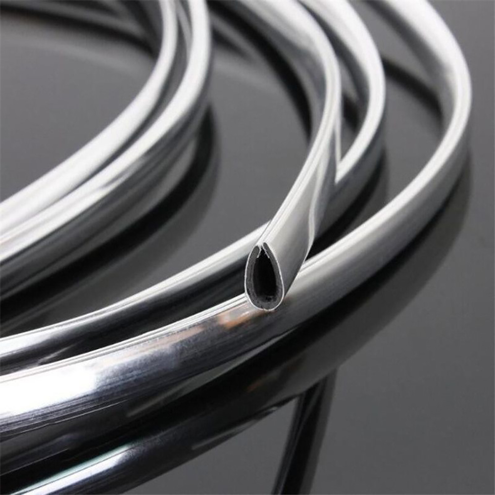 6m krom støbning trim strip bil dør kant ridsebeskytter protector cover strip rull krom molding trim strip