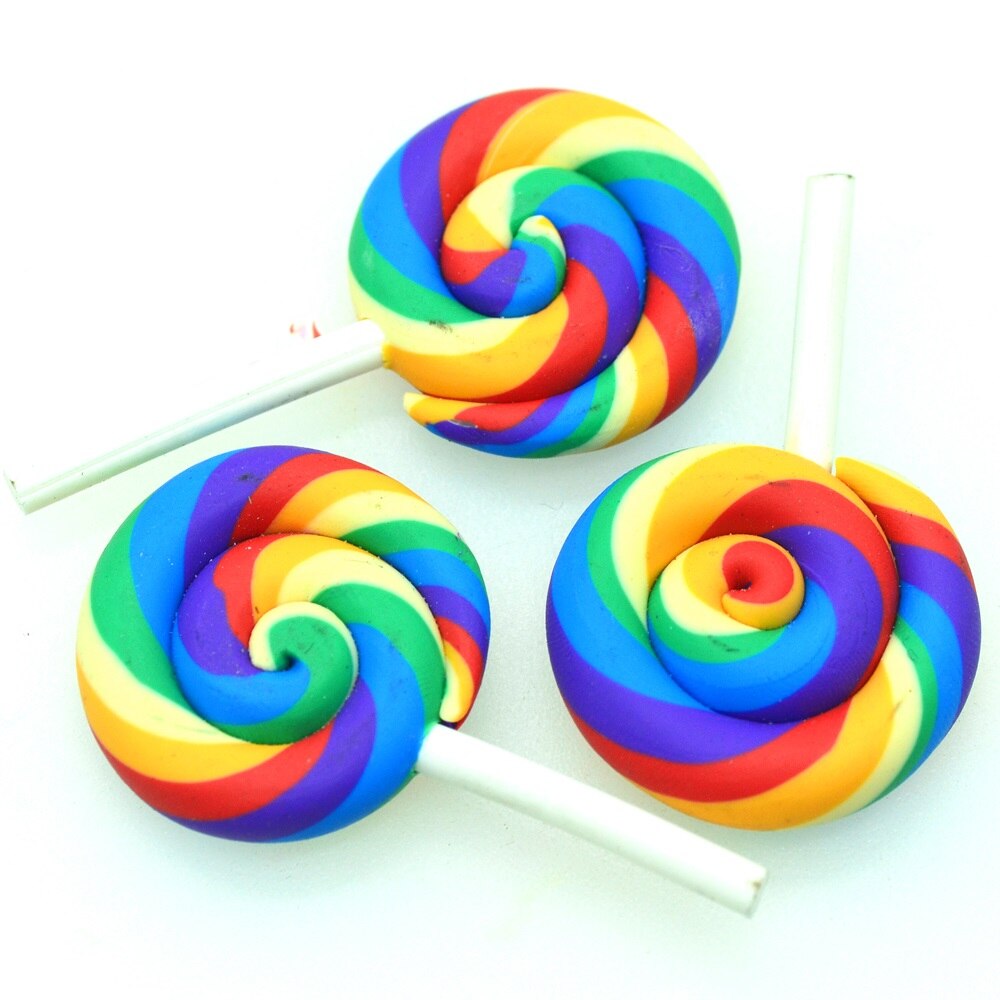 10 stk 28 x 40mm polymer ler dukkehus slikkepinde miniaturer-baby shower scrapbog dekorationsartikler: 3- 10 stk