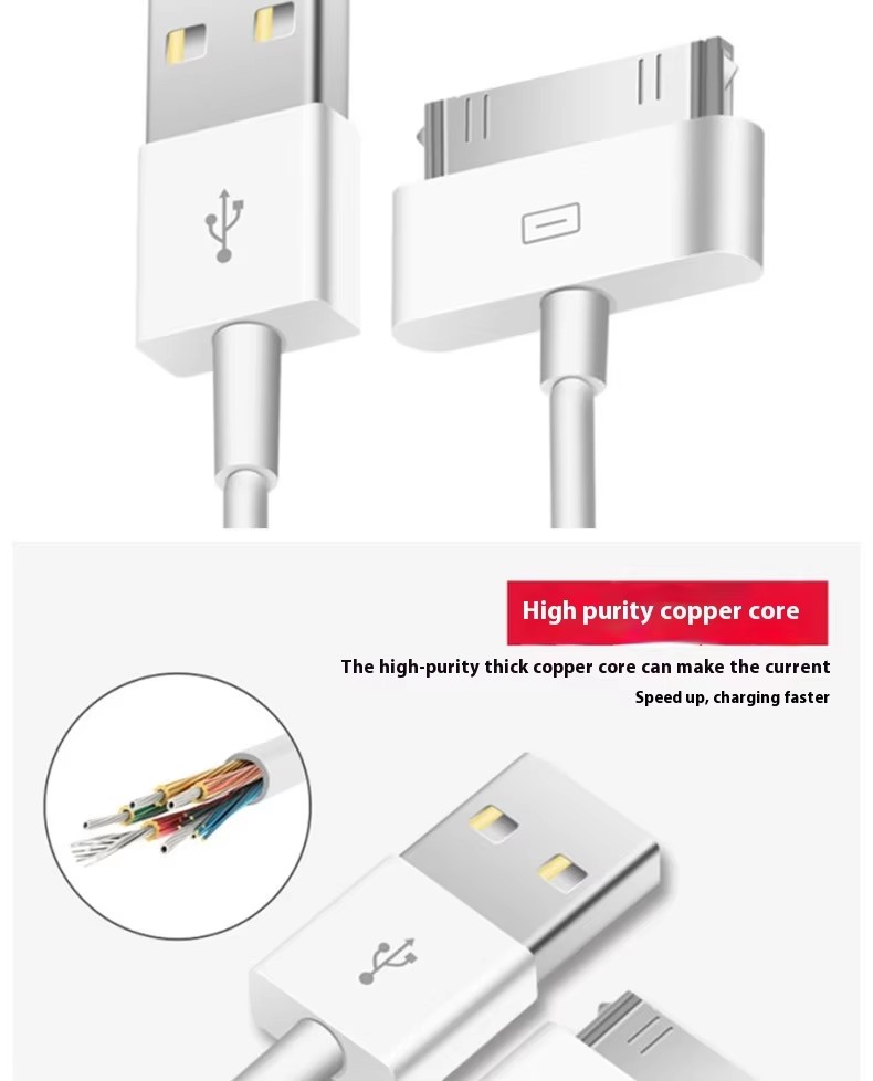 1M USB Data Sync Oplaadkabel voor Apple IPhone 4 4S 3GS 3G IPad 1 2 3 IPod Nano Touch 30 Pin Charger Cord Vervanging Kabel