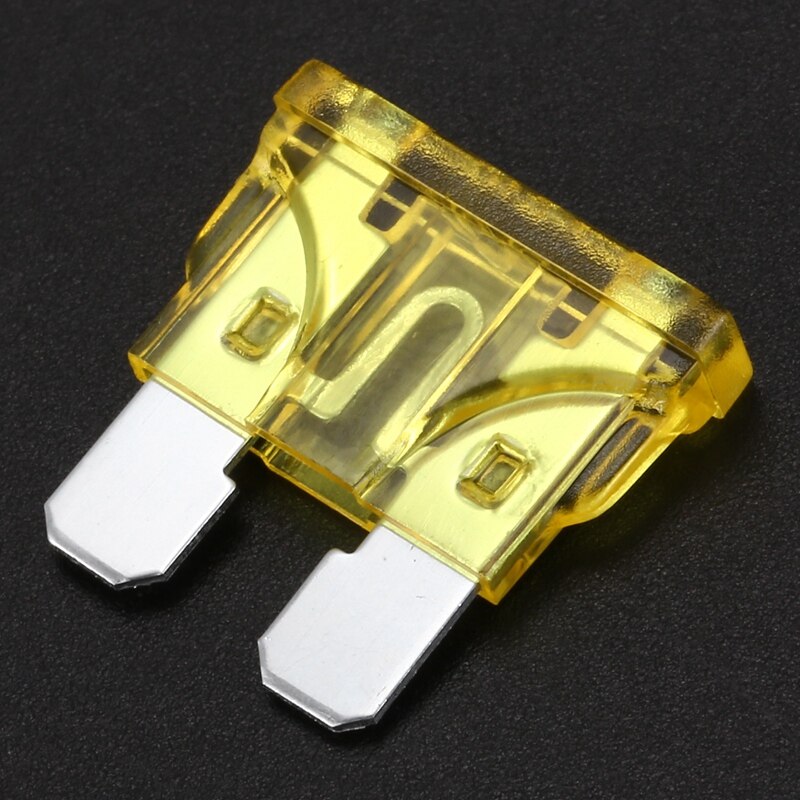 Vehicle Car 20A 20Amp Yellow Body Two Prong Blade ATC Fuse 100pcs