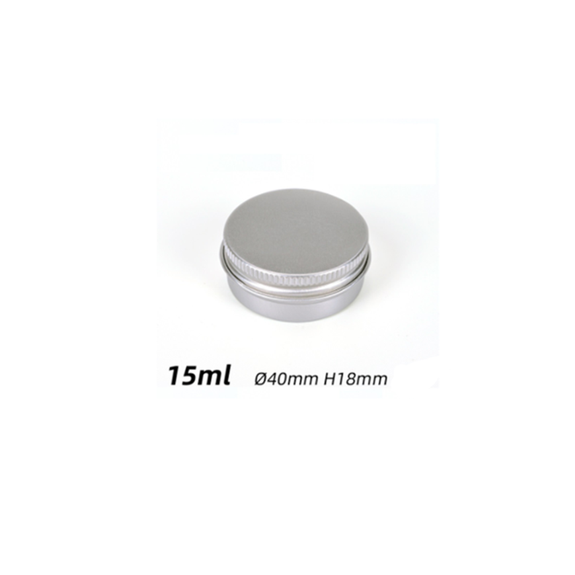 5ml-250ml kosmetiske aluminiumsdåser aluminiumskasser sølv aluminiumsdåser dåser skruetop rund lys krydderi dåser dåser lågbeholdere: 15ml