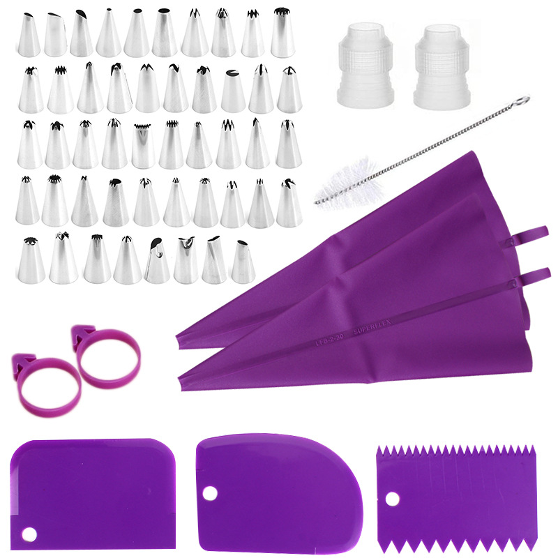 Nozzle piping cake decorating tools Confectionery equipment Kitchen accessories Pastry bag and bakery set stainless steel socket