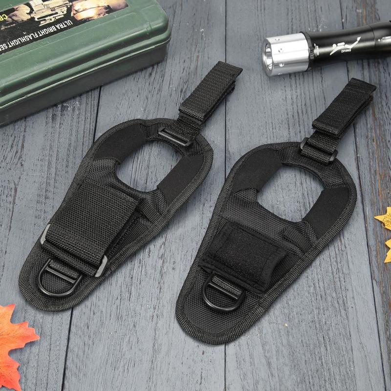 Diving Flashlight Glove Underwater Torch Hand Free Light Holder Nylon Glove gloves Adjustable Soft Black Neoprene Wrist Strap