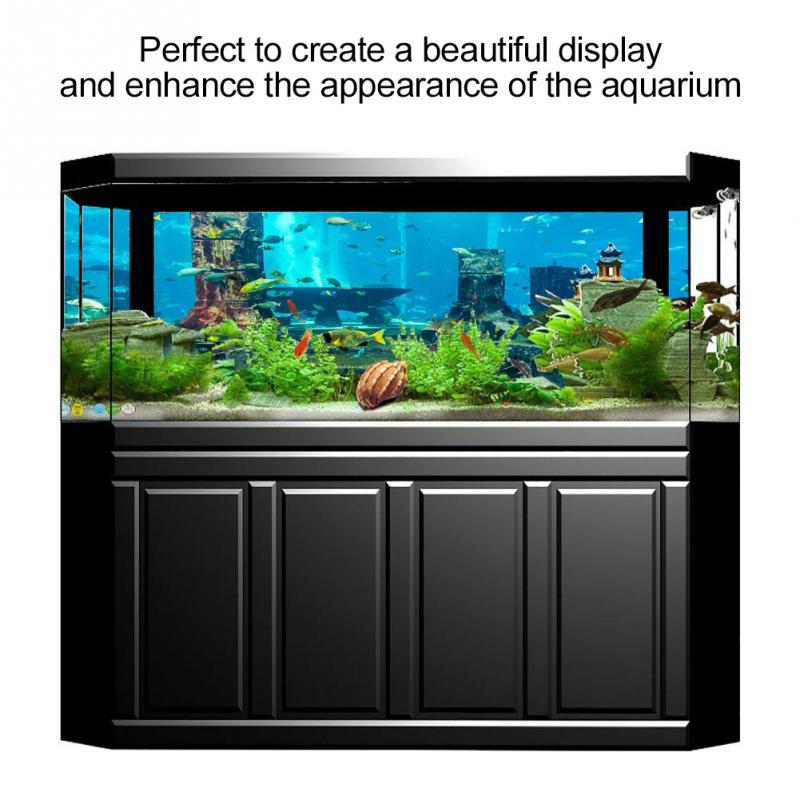 PVC Coral Aquarium Background Underwater Poster Fish Wall Decorations Sticker Blue Fresh Sea Fish Tank Background