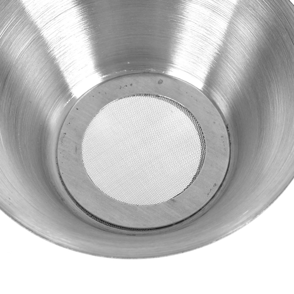Silver Stainless Steel Tea Strainer Fine Mesh Chinese Kungfu Tea Leaf Funnel Filter For Kitchen&amp;Office