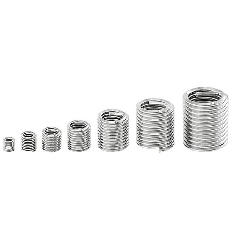 200Pcs Wire Inserts Screws Sleeve Kit, Metric Wire Thread Inserts Helical Type Coiled Wire Screw Repair Sleeve