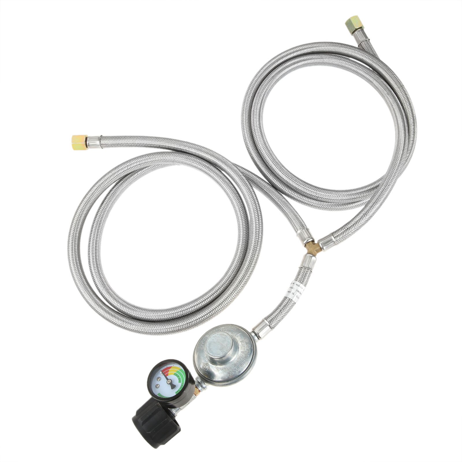 5ft Low Pressure Propane Regulator Adapter with Tank Gauge
