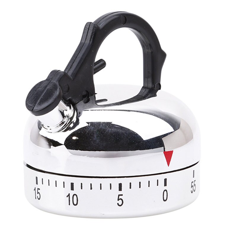 Creatieve Timer Rvs Machine Timer 60 Min Wekker Kookwekker Stopwatch Keuken Gereedschap: Default Title