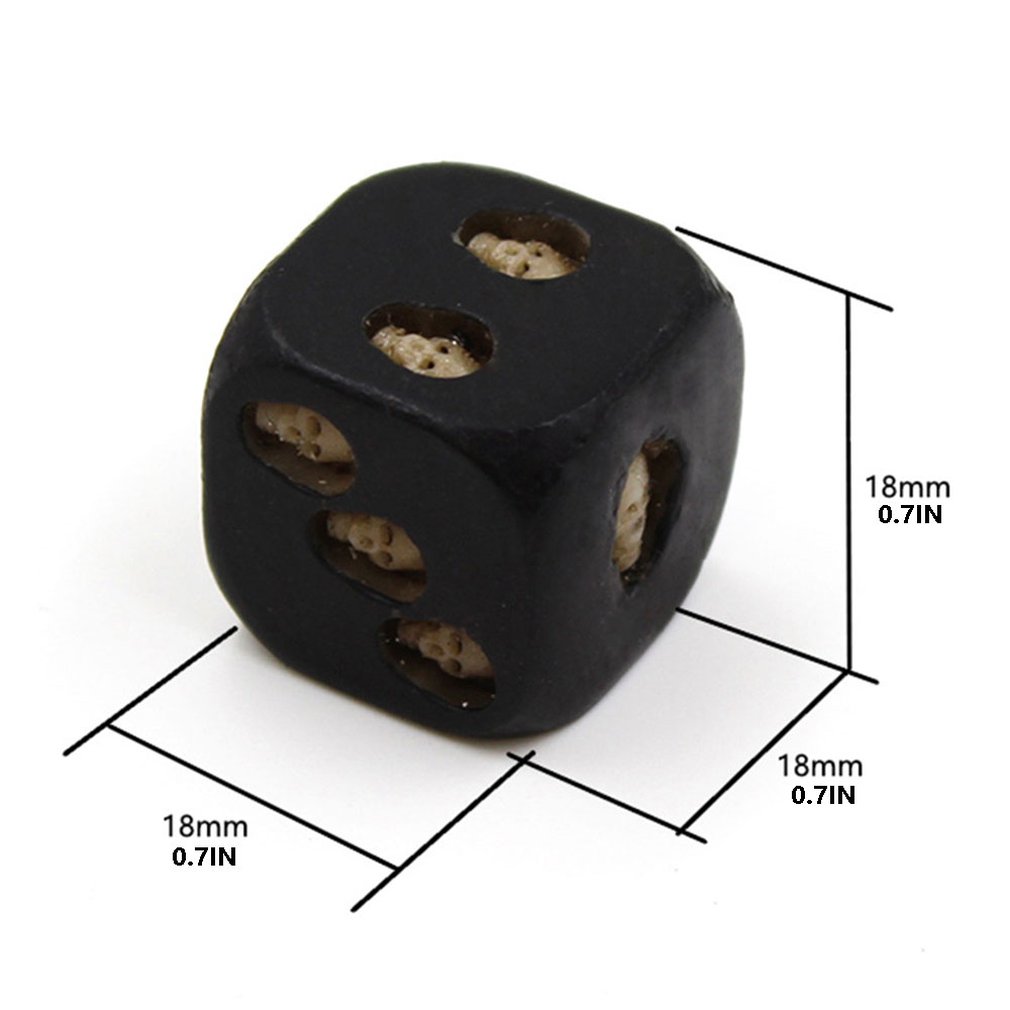 Funny Skull Dice Gambling Dice Tower Universal Six Sided D6 Dice 3D Skeleton Dice Portable Games Accessory