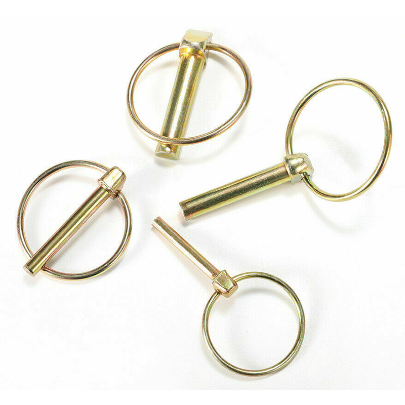 50pcs 4 Sizes Lynch Locking Pins Assortment Kit Zinc Plated Linch Pin Dowel Ring Clips Set Trailer Farm Tractor Auto Parts