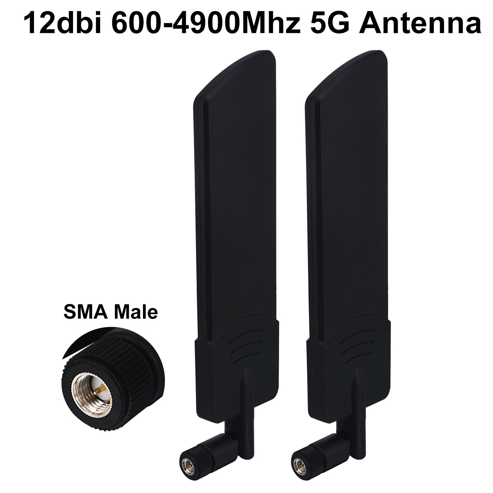 2pcs 600-4900Mhz 5G Antenna 12dbi Omni 5G LTE SMA Male 3G 4G GSM Full Frequency Directional Booster Amplifier Antenne