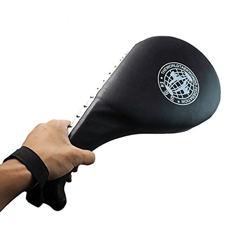 Almohadillas para Taekwondo, almohadilla de entrenamiento de doble Pie, objetivo de Taekwondo de Grado , objetivos de pie, equipo de entrenamiento de dos hojas, cuero PU: Blanco