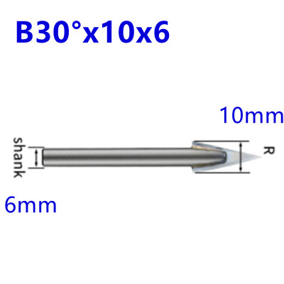 Cortador de grabado de mármol y piedra, brocas enrutadora de granito, torno de carburo CNC, cuchillo grabador para tallar azulejos, herramienta fresadora de perforación: 11 mm