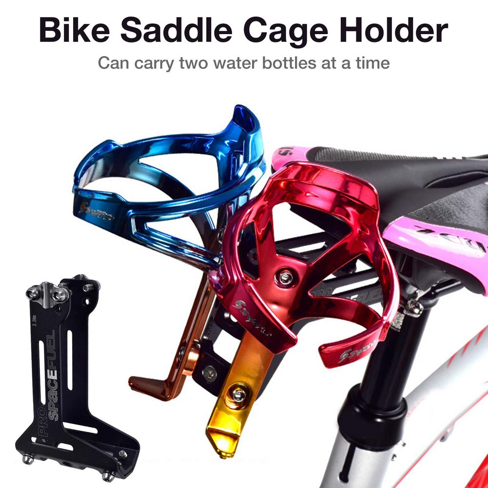 Double Bottle Cage Bottle Cage Installed Behind The Bicycle Saddle Bicycle Seat Cage Can Install CO2 Gas Cylinder Bicycle Saddle