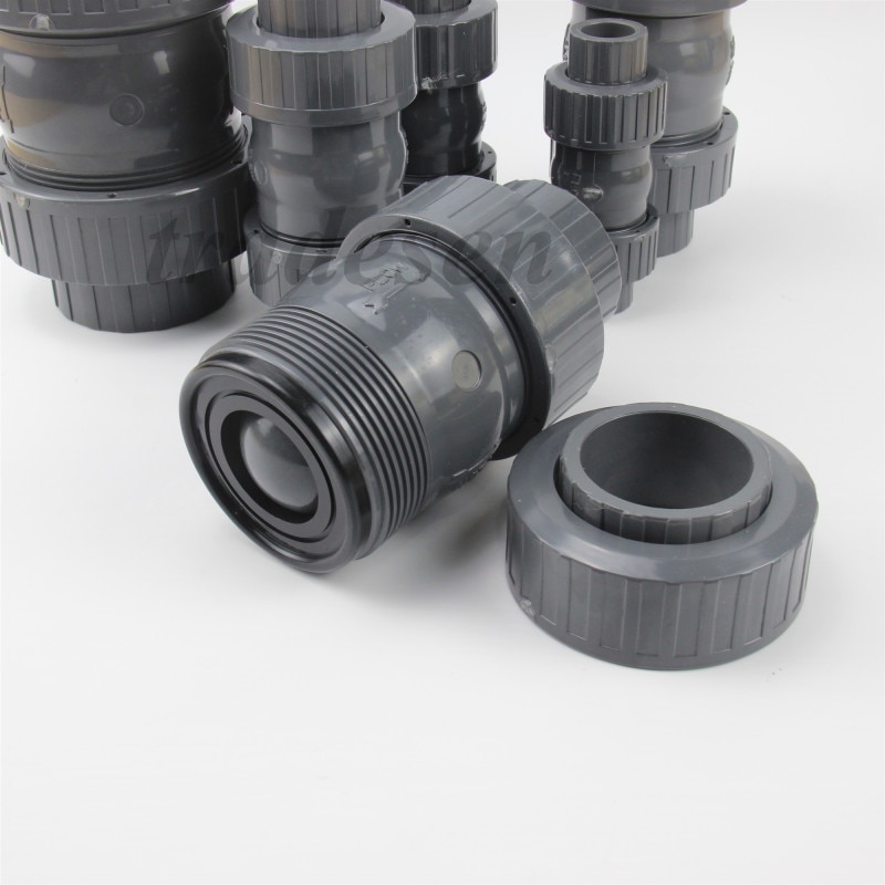 1 kpl sisempi 20mm-63mm kaksoisliitos pvc yksisuuntaventtiili takaiskuventtiili pvc vesiputkiliittimet puutarhakastelu akvaarioadapteri