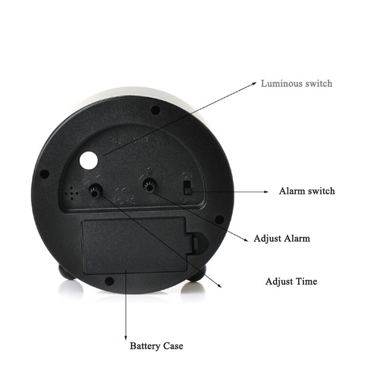 Alarm Clock Silent Luminous Clock Bedside Modern Minimalist Metal Bedroom Small Clock Tabletop Decor horloge