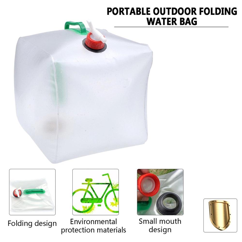 Large Collapsible Water Bag Camping Gear PVC Outdoor Foldable Drinking Water Bag Water Carrier Container for Camp Picnic