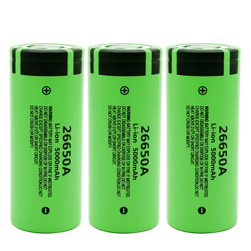 Original 3.7V 26650 5000mAh Li-ion Battery for LED Flashlight Flashlight Li-ion Battery