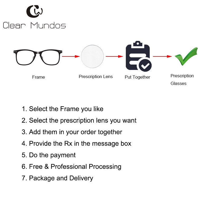 CLEAR MUNDOS Aspherical Prescription Lenses Photochromic lenses 1.56 1.61 1.67 (ASP-0.00~-6.00 CYL-0.00~-2.00) Myopia Lenses