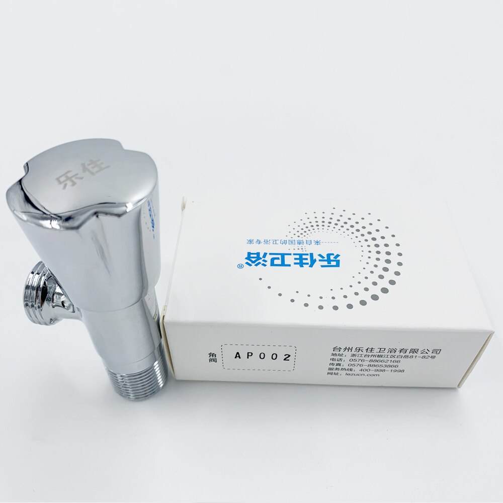 LEZHU Bathroom Angle Filling Valve Faucets Black Stainless Steel Kitchen Cold Mixer Tap Accessories Standard G1/2 Threaded