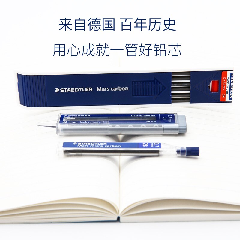 STAEDLER Mars Carbon 200 2.0mm Graphite Lead Mechanical Pencil Refill 2H HB 4B 2B Drawing Writing Supplies