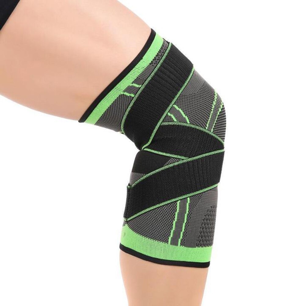 Newly Outdoor Sports Knee Compression Brace for Men Women Non Slip Sleeve with Straps Breathable Knit Kneepad CLA88