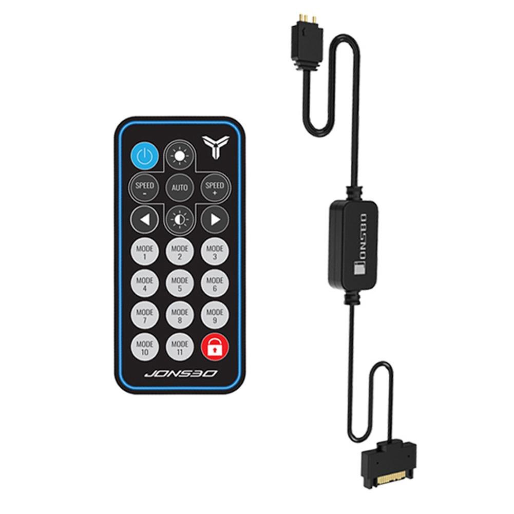 JONSBO 5V 3Pin AURA RGB Controller SATA Netzteil Speicher Licht Streifen Fernbedienung für PC Fall: Default Title