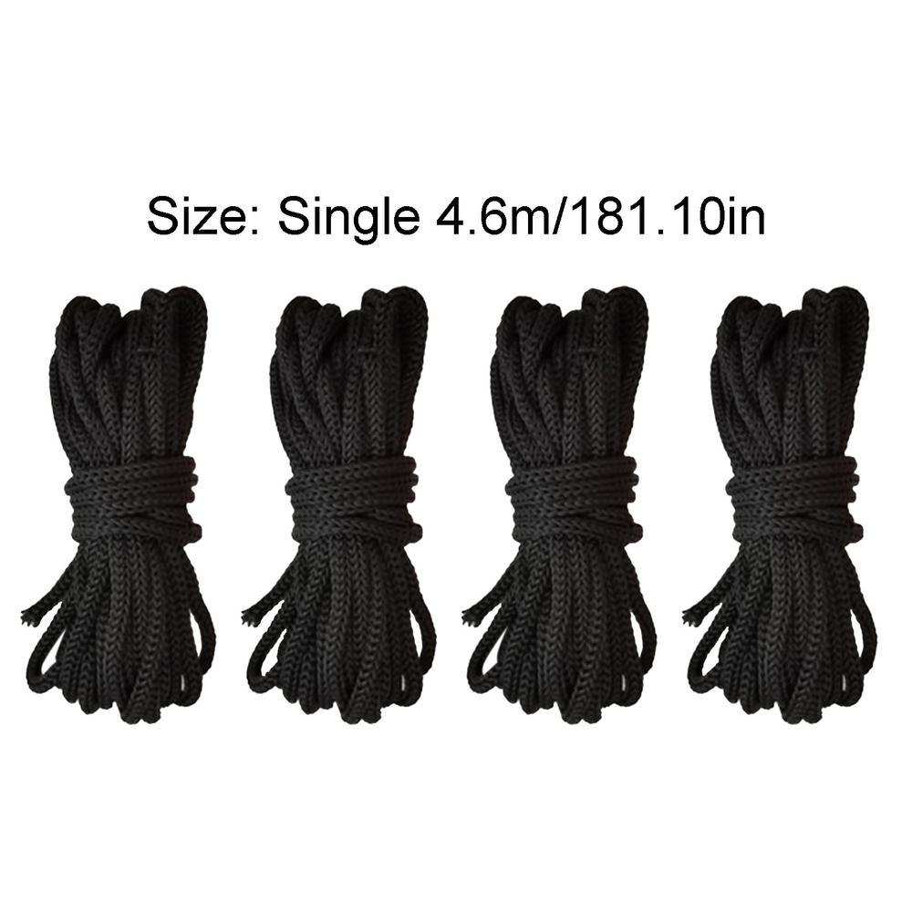 Trampoline Net Replacement Rope Long Safety Tie Down Rope 5mm/0.2 Inch Thick Braided Cord For Enclosure Nets 4 PCS Trampoline: Default Title