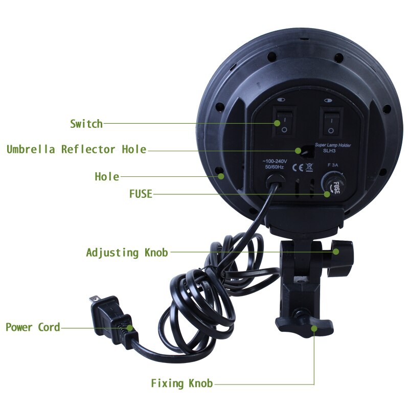 Photo studio 50*70cm Softbox 100-240V Lighting Box E27 4-Lamp-Holder Soft Box with 2m Light Stand photography Kit