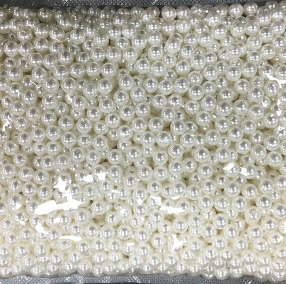 4mm-18mm straight holes white ivory round imitation plastic pearl accessories Beads & Jewelry Making