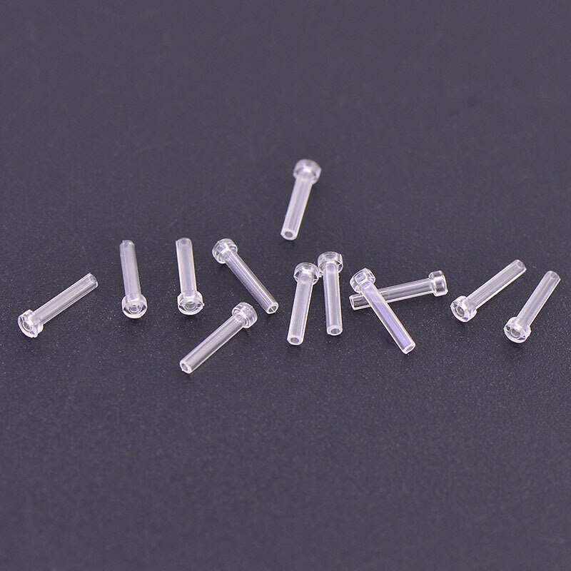 Boucles d'oreilles Anti-allergie, 20 pièces, 8x2mm, pochette, bouchons de dos, manchon de Protection du Tube, Protection des oreilles, tampon de sécurité, bricolage, résultats de bijoux: Default Title
