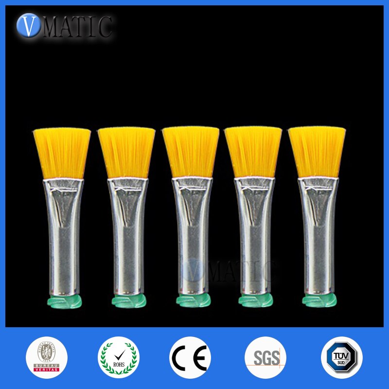 18G Dispensing Needle Brush Double Screw Thread Needle EFD Hard Brush Flat Mouth 10mm Glue Dispenser Brush
