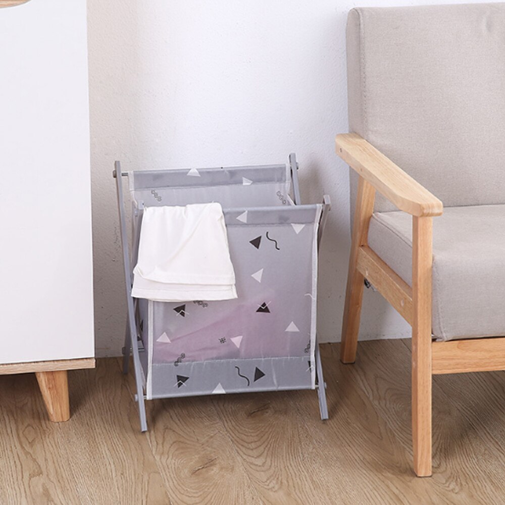 Foldable Laundry Basket Organizer For Dirty Clothes Laundry Hamper large sorter Two Or Three Grids Collapsible Folding Basket