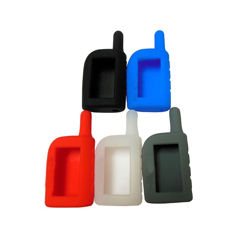 5 kleuren voor Scher-Khan Magicar 3/4 Siliconen Case voor Twee Weg Auto Alarm Scher Khan 3/4 LCD Remote cover