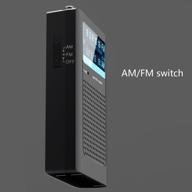 Antenna Digital Radio Portable AM/FM Radio With Monitor Headphone Jack Volume Adjustable For Home Outdoor Use