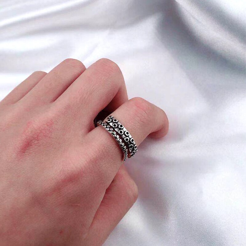 Retro Zilver Kleur Grappige Kikker Ringen Gothic Open Verstelbare Mannen Ring Mode Dier Sieraden Party Bague Femme: RI21Y0149