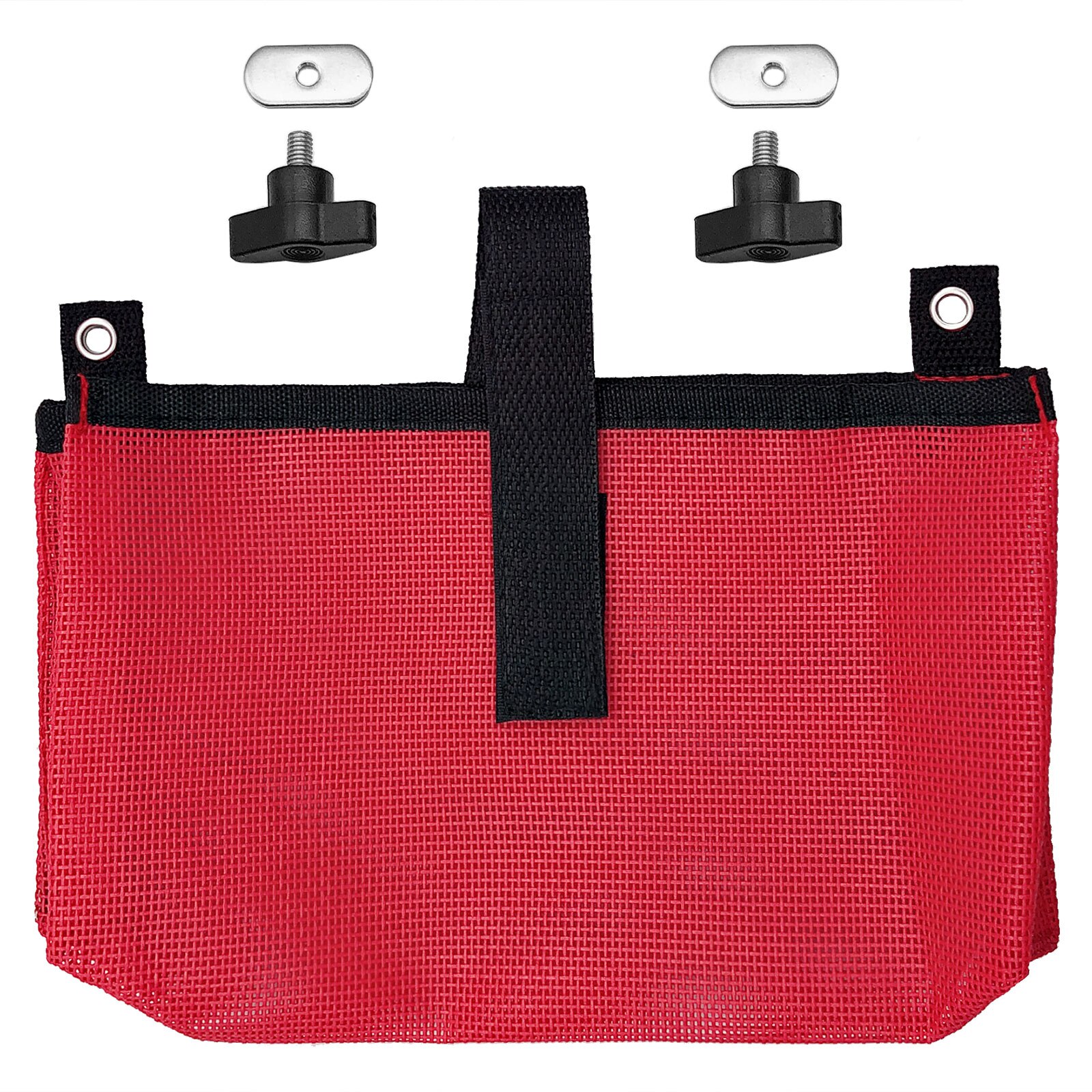 Kayak Mesh Storage Side Pouch Boat Fishing Holder Bag Canoe Mesh Bag Beer Can Hanger Bag for Boat Dinghy: Red 2