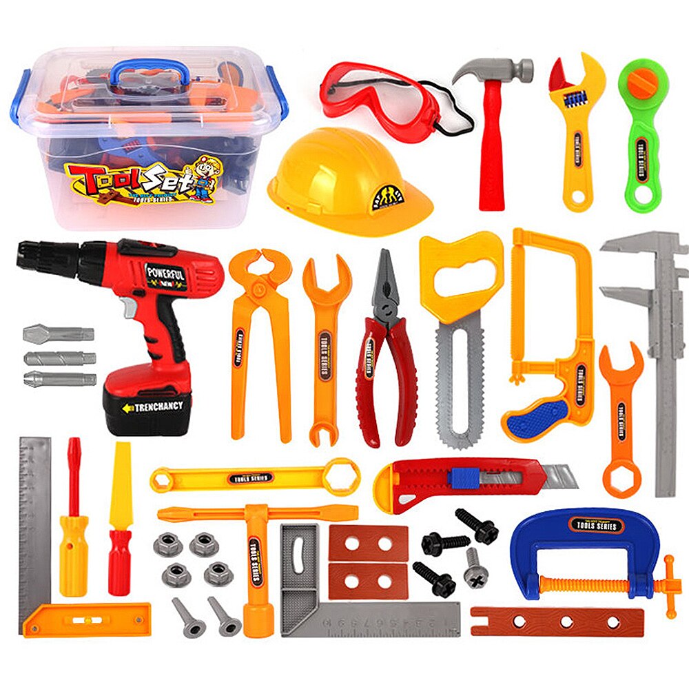 Vroeg Leren Ingenieur Onderhoud Tool Speelgoed Baby Pretend Play Educatief Kinderen Gereedschap Reparatie Gereedschap Pretend Play Toys: 37pcs