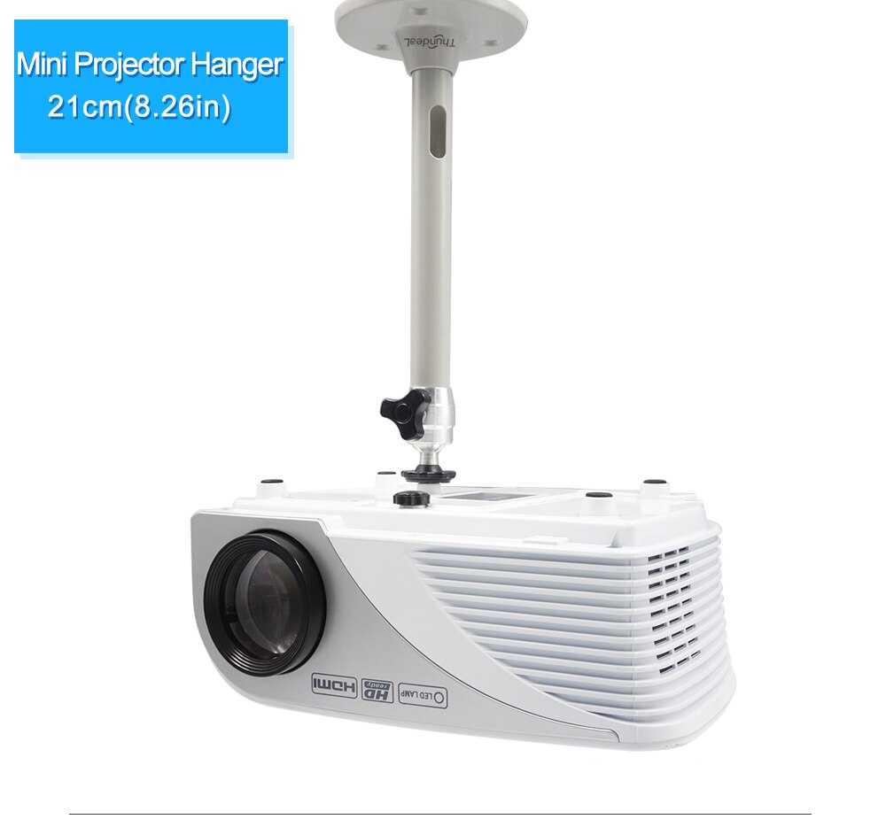6mm Camera Tripod Ceiling 21cm Metal Wall Mount Hanger Hanging Mounting Kit For RD850 C80 TD90 Mini Projector Camera Bracket