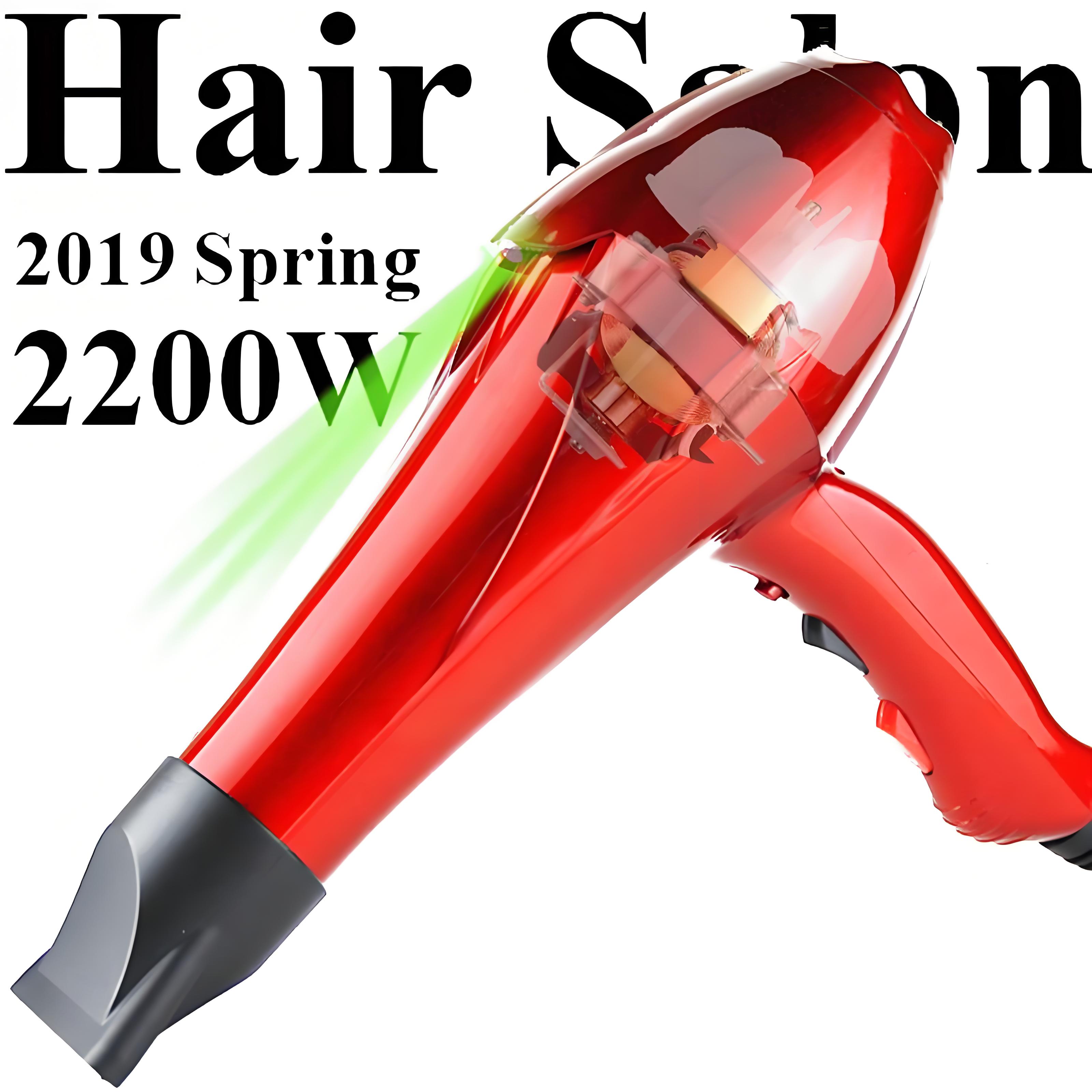 Voor kapper en kapsalon 3 meter lange draad EU Plug Real 2200 w power professionele föhn salon Föhn haardroger