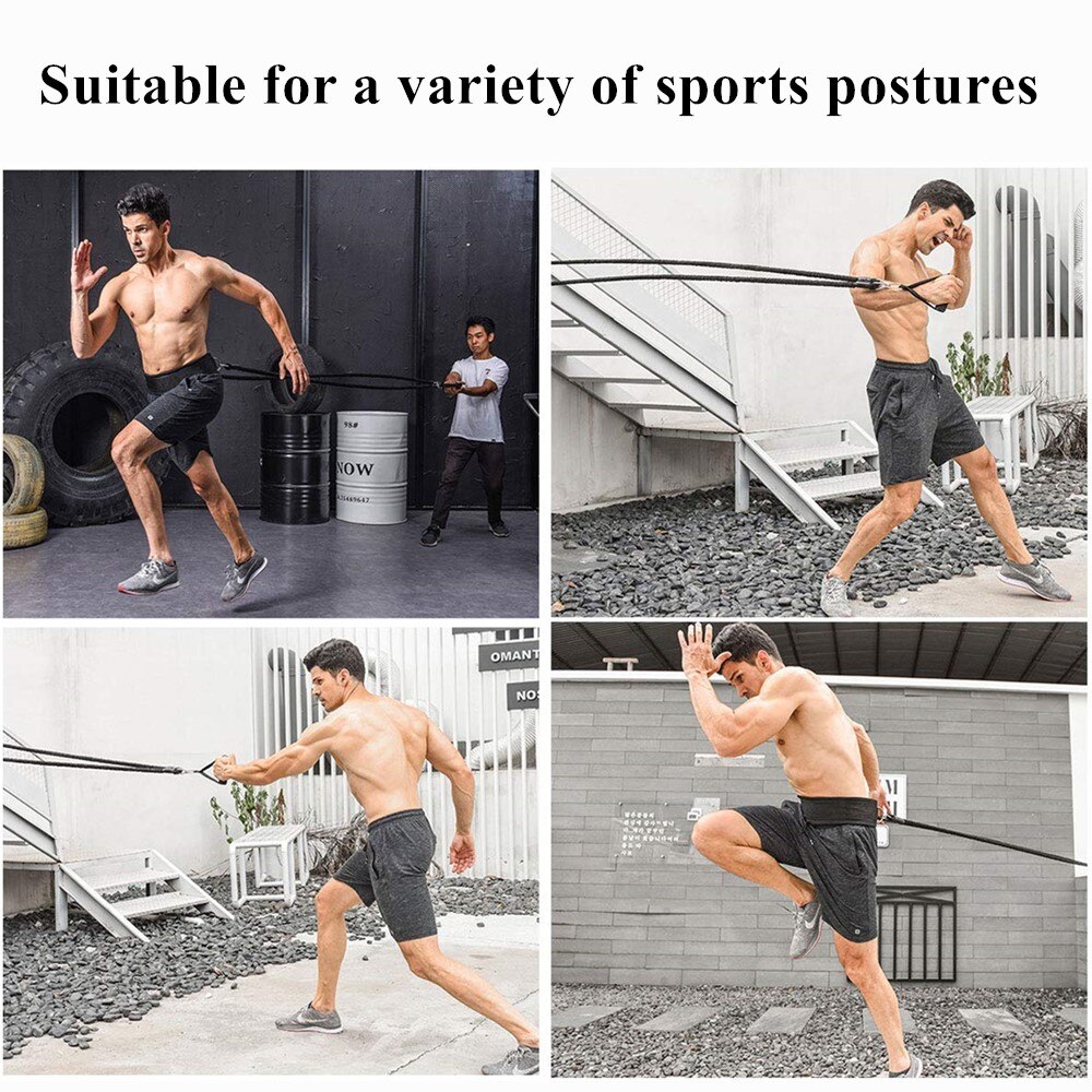 2-5m Resistance Band Bungee Fitness Speed Trainer for Agility Running Training Sprint Workout Latex Gym Rope Exercise Equipment